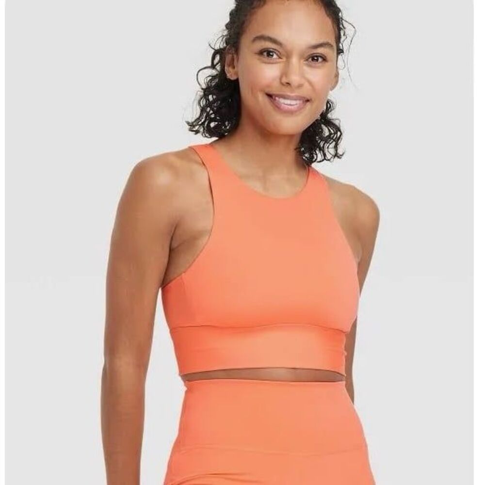 All in Motion Brushed Sculpt Light Support Longline Sports Bra NWT Medium - Picture 3 of 8